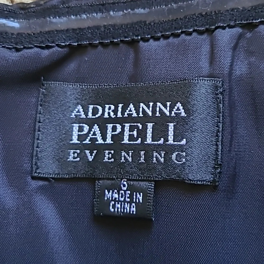 Adrianna Papell Evening Strapless Tiered Cocktail Dress - Size 6 - Picture 8 of 11